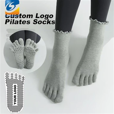 Fem tær Ruffled Grip Sokker