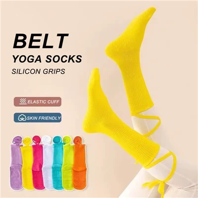 Anti-Skli Pilates Ruffle Trim Anti-Skli Sokker
