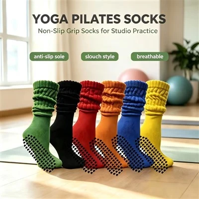 Kvinner Slouchy Grip Slouch Yoga Pilates sokker